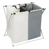 Cos textil pliabil cu 2 compartimente 113 l, 61 x 60 x 39 cm